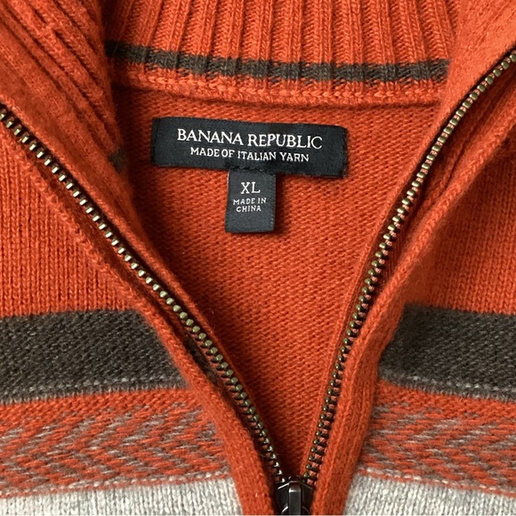 Banana Republic Merino Wool 1/4 Zip Turtleneck Sweater - Picture 8 of 11